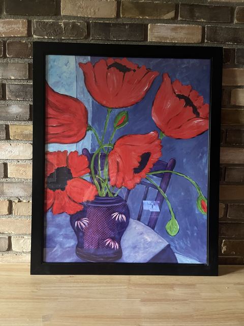 Red Poppies $225 26" x 38"