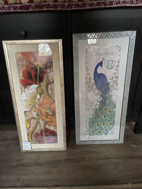 Peacock custom frame $185